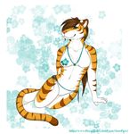 bikini clothed clothing feline female josepaw mammal skimpy solo swimsuit tiger 