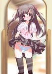  pantsu plus9 shimapan skirt_lift thighhighs 