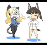  chibi inumimi kemonomimi mio_sakamoto nekomimi pantsu perrine_h_clostermann strike_witches 