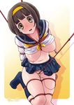  crotch_rope crotch_rub nipple_clamps nipple_torture school_uniform serafuku shibari vibrator 