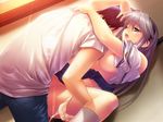  arm_lock blue_eyes cg clannad clannad_after_story eroge game_cg hairband key leg_grab long_hair lying lying_on_person missionary nipples open_mouth oppai pantsu panty_lift panty_pull sakagami_tomoyo school_uniform schoolgirl sex silver_hair spread_legs sweat tomoyo_after vaginal very_long_hair 