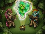  captured christinies crossover equine female forest friendship_is_magic fur ghost ghost_busters ghostbusters horse jump_suit jumpsuit mammal my_little_pony parody pegasus pinkie_pie_(mlp) pony rainbow_dash_(mlp) spirit tree undead wings wood 