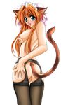  catgirl garter_belt nekomimi nipples nopan sea_lounge_garden sky_lounge_garden tail thighhighs topless vagina 