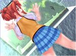  aquarium casual_romance_club fish houkago_ren-ai_club red_eyes red_hair school_uniform 