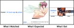  bangs barefoot blush carrying danbooru_(site) english fairy fairy_wings hair_between_eyes high_ponytail licking long_pointy_ears looking_at_viewer meme meta minigirl multiple_girls nude pointy_ears ponytail purple_hair shigatake size_difference tongue tongue_out tsurusaki_takahiro what_i_watched_what_i_expected_what_i_got wings 
