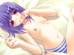  bed belly cg eroge game_cg haduki_sakura laying nipples oppai pastel pettanko siesta_(eroge_studio) tagme topless 