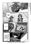  ahoge braid comic doujinshi greyscale hair_ornament hard_translated lyrical_nanoha mahou_shoujo_lyrical_nanoha_strikers maid mikage_takashi military military_uniform minigirl monochrome multiple_girls reinforce_zwei sleeping translated tsab_ground_military_uniform twin_braids uniform vita x_hair_ornament yagami_hayate 