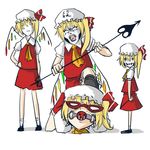  alexander_jagi ball_gag bdsm bondage bound camus_(detroit_metal_city) cosplay crossover detroit_metal_city female flandre_scarlet four_of_a_kind four_of_a_kind_(touhou) gag johannes_krauser_ii laevatein mekahisui multiple_persona saliva the_capitalist_pig touhou 