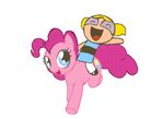  bubbles_(character) bubbles_(powerpuff_girls) crossover equine female feral friendship_is_magic fur galloping gif horse horseback human mammal my_little_pony pink_fur pinkie_pie_(mlp) plain_background pony powerpuff_girls unknown_artist white_background 