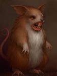  claws creepy drool drooling fangs fur gavin_mackey highres looking_at_viewer mammal nintendo pointy_ears pok&#233;mon pok&eacute;mon pokemon rat raticate realistic rodent saliva solo soupandbutter tail teeth video_games what_has_science_done 