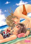  asakawa_ran beach bikini mizugi strawberry_shake_sweet tachibana_julia yuri 