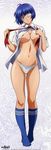  eyepatch ikkitousen ikkitousen~great_guardians~ nipple_slip no_bra open_shirt pantsu rin_sin ryomou_shimei stick_poster 