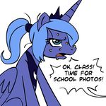  alicorn blue_eyes blue_hair equine female feral friendship_is_magic hair horn horns horse mammal megasweet my_little_pony pimples plain_background pony princess_luna_(mlp) solo unknown_artist white_background winged_unicorn wings 