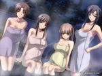  4girls bath brown_hair oppai pregnant ringetsu take_your_pick water wet 