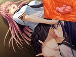  censored cross_section cunnilingus panty_pull red_eyes school_uniform tagme x-ray yuri 