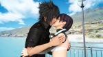  crossover dead_or_alive dead_or_alive_5 final_fantasy final_fantasy_xv highres kiss nagisa_(doa) noctis_lucis_caelum 