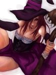  artist_request breasts cleavage dragon&#039;s_crown dragon's_crown hat large_breasts sorceress_(dragon&#039;s_crown) sorceress_(dragon's_crown) staff vanillaware weapon 
