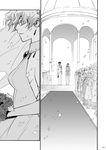  2boys comic doujinshi dress greyscale monochrome multiple_boys nia_teppelin nonosaki petals rossiu silent_comic simon tengen_toppa_gurren_lagann wedding wedding_dress 