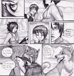  comic coop coop_(character) dialog dialogue female greyscale male mammal monochrome natsume natsumewolf oz plain_background rikku text white_background wolf wolf&#039;s_rain wolf's_rain wolf's_rain_next_generation wolfs_rain_next_generation 