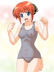  blue_eyes censored double_buns gintama haresaku jumpara kagura_(gintama) kazami_haruki orange_hair transparent_clothing 