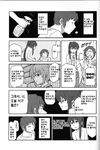  1girl casual comic doujinshi genderswap genderswap_(mtf) greyscale highres korean kyon kyonko long_hair monochrome ponytail shun_(rokudena-shi) suzumiya_haruhi_no_yuuutsu translated 