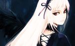  black_angel gothic red_eyes rozen_maiden suigintou white_hair 