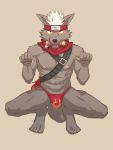  2019 abs anthro bandolier bulge canid canine canis clothed clothing crouching digital_media_(artwork) fundoshi fur grey_fur hair headband japanese_clothing looking_at_viewer male mammal multicolored_fur muscular muscular_male nails naruto nipples partially_clothed pecs petplay pngx_(artist) red_clothing red_eyes roleplay scarf scroll teeth underwear white_hair wolf yellow_eyes yellow_sclera yin_yang 