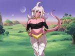  alien android android_21 clothed clothing dragon_ball female grinn3r humanoid machine majin majin_21 not_furry pink_skin robot solo 