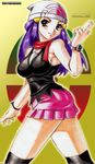  ass dawn highres hikari_(pokemon) jadenkaiba legs pokemon purple_hair skirt 