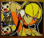  blonde_hair blue_eyes emolga gen_5_pokemon highres kamitsure_(pokemon) lego photo pixel_art pokemon pokemon_(creature) pokemon_(game) pokemon_bw you_rei_(blowback) zebstrika 