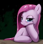  bored equine female feral friendship_is_magic fur hair horse john_joseco mammal my_little_pony pink_fur pink_hair pinkamena_(mlp) pinkie_pie_(mlp) pony solo son_i_am_disappoint 