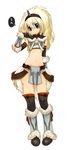  armor highres kirin_(armor) midriff monster_hunter purin solo thighhighs 