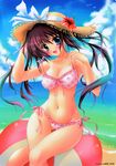  beach bikini dark_skin erect_nipples izumi_tsubasu mizugi tanlines tanned 