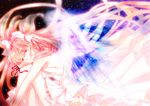  bad_id bad_pixiv_id bare_shoulders bow breasts hair_bow kaname_madoka kojoz long_hair mahou_shoujo_madoka_magica medium_breasts pink_hair ribbon sideboob solo star_(sky) two_side_up ultimate_madoka 