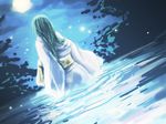  bad_id bad_pixiv_id blue_hair copyright_request highres japanese_clothes kimono long_hair pd-x solo wallpaper water 