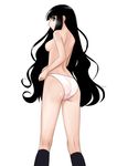  ass back black_hair breasts itoshiki_rin long_hair looking_back medium_breasts panties sayonara_zetsubou_sensei sideboob solo sugar_(sugarless) topless underwear 