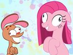  blue_eyes canine chihuahua crazy crossover derp dog equine female feral friendship_is_magic fur hair horse insane male mammal my_little_pony pink_eyes pink_fur pink_hair pinkamena_(mlp) pinkie_pie_(mlp) pony ren ren_and_stimpy ren_hoek straight_hair unknown_artist 