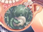  anatomy bugs cross_section dolphin fetus flower_crown(circle) flower_crown_(artist) interspecies monster pregnant uchiu_kazuma x-ray 