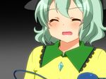  blush green_hair hat komeiji_koishi nakano short_hair solo tears touhou 