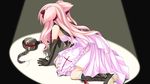  dress elbow_gloves long_hair pink_hair tagme tiny_dungeon 