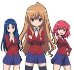  aisaka_taiga kawashima_ami kushieda_minori toradora! vector 