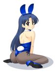  animal_ears ass bunny_ears bunnysuit high_heels idolmaster idolmaster_(classic) idolmaster_1 kisaragi_chihaya masakichi_(crossroad) pantyhose shoes solo 