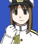  azumanga_daiou clenched_hand cosplay gloves hat imperial_japanese_navy kasuga_ayumu lowres military military_uniform morichan solo uniform yamamoto_isoroku yamamoto_isoroku_(cosplay) 