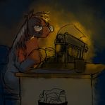  big_macintosh draft_horse equine friendship_is_magic horse male mammal my_little_pony pony solo typewriter unknown_artist 