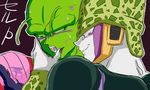  cell_(dragon_ball) dragon_ball dragon_ball_z lowres male_focus monster multiple_boys perfect_cell piccolo yaoi 