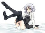  black_legwear feet panties pantyhose pantyhose_pull sanya_v_litvyak satou_atsuki solo strike_witches underwear world_witches_series 