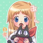  animal_ears black_cat blush cat cat_ears cat_tail holding labcoat long_hair necktie nichijou open_mouth orange_hair professor_shinonome ramcodette sakamoto_(nichijou) scarf sweatdrop tail 