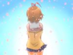  back brown_hair clannad furukawa_nagisa hikarizaka_private_high_school_uniform iwon school_uniform serafuku short_hair solo 