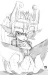  anal_fingering fingering flat_chest greyscale hair_sex half-closed_eyes helmet highres imp living_hair long_hair masturbation midna monochrome nipple_tweak nipples one_eye_covered pointy_ears prehensile_hair pussy solo soulstealer666 spread_legs the_legend_of_zelda the_legend_of_zelda:_twilight_princess very_long_hair 