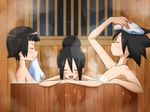  bathtub black_hair closed_eyes goriate itoshiki_nozomu kitsu_chiri komori_kiri long_hair multiple_girls nude sayonara_zetsubou_sensei shadow short_hair tsunetsuki_matoi when_you_see_it 